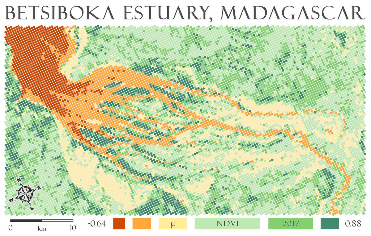 Borrowed some colors and ideas from my grandpa's dot paintings to transform this octopod #EarthAsArt feature into a graphic map.