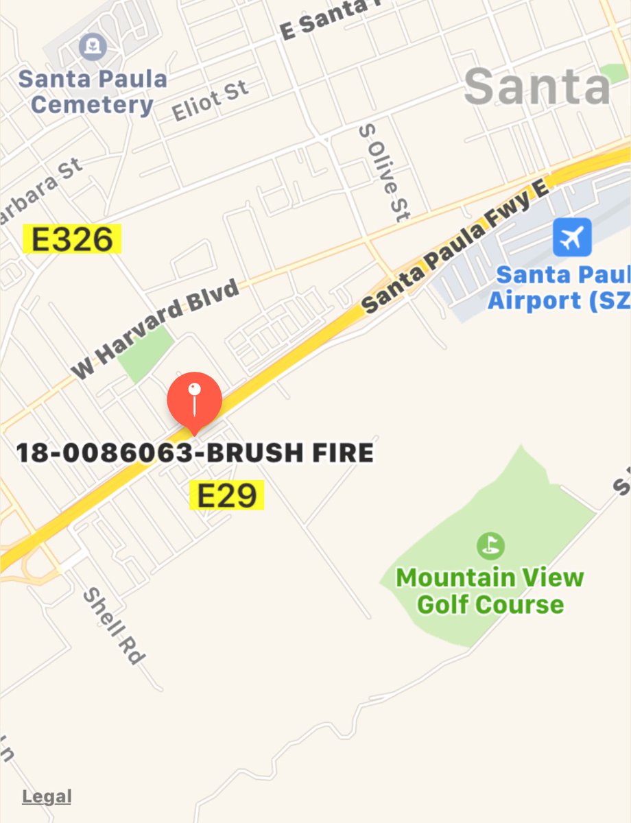 VCFD_PIO's tweet photo. #runwayfire: firefighters are responding to reports of a fire in the riverbottom near the Santa Paula airport. Approx. 1 acre with slow rate of spread. Slight wind reported in area. @VCFD, @VCAirUnit, @VenturaCityFD https://t.co/YTRMo5rkrX