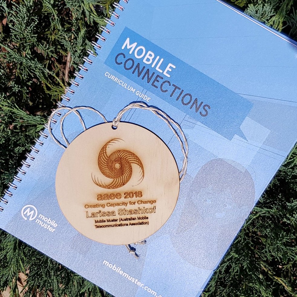 MobileMuster1's tweet photo. This week we are attending the @AusAssEnvEd environmental education conference at @SCUniversity. Great to present our #MobileConnections school resources &amp; talk about how dynamic programs can create capacity for change. #aaee2018 https://t.co/HP2vgnK6KX
