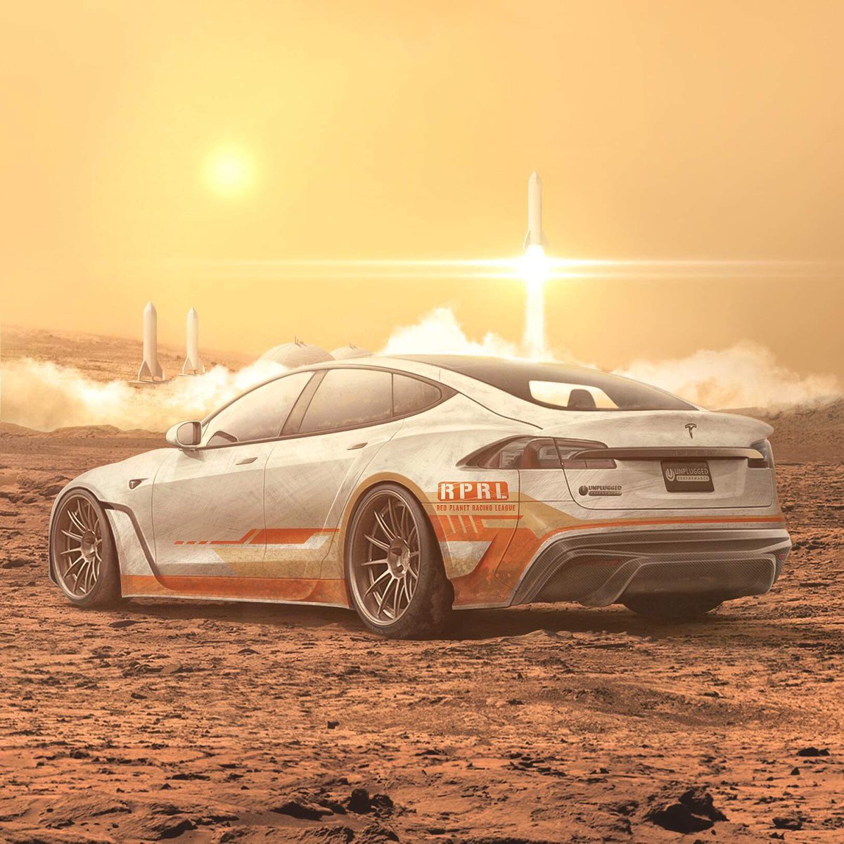 FredLambert's tweet image. A Tesla on Mars. #occupymars