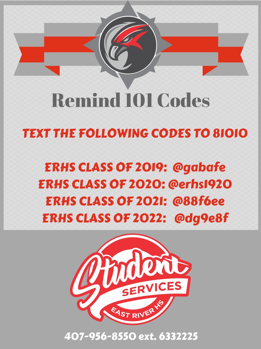 Did you sign up for Remind 101?! Here are the codes! #wERise to #excellence