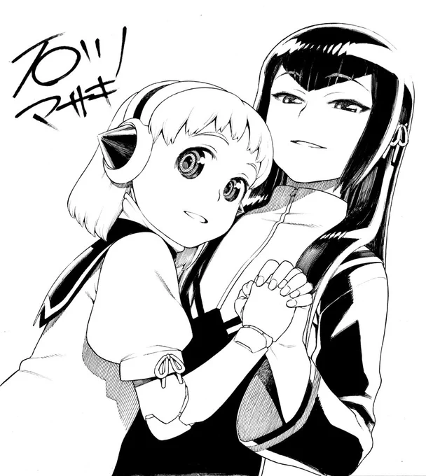 色紙。久々にこいつら描いたわ 