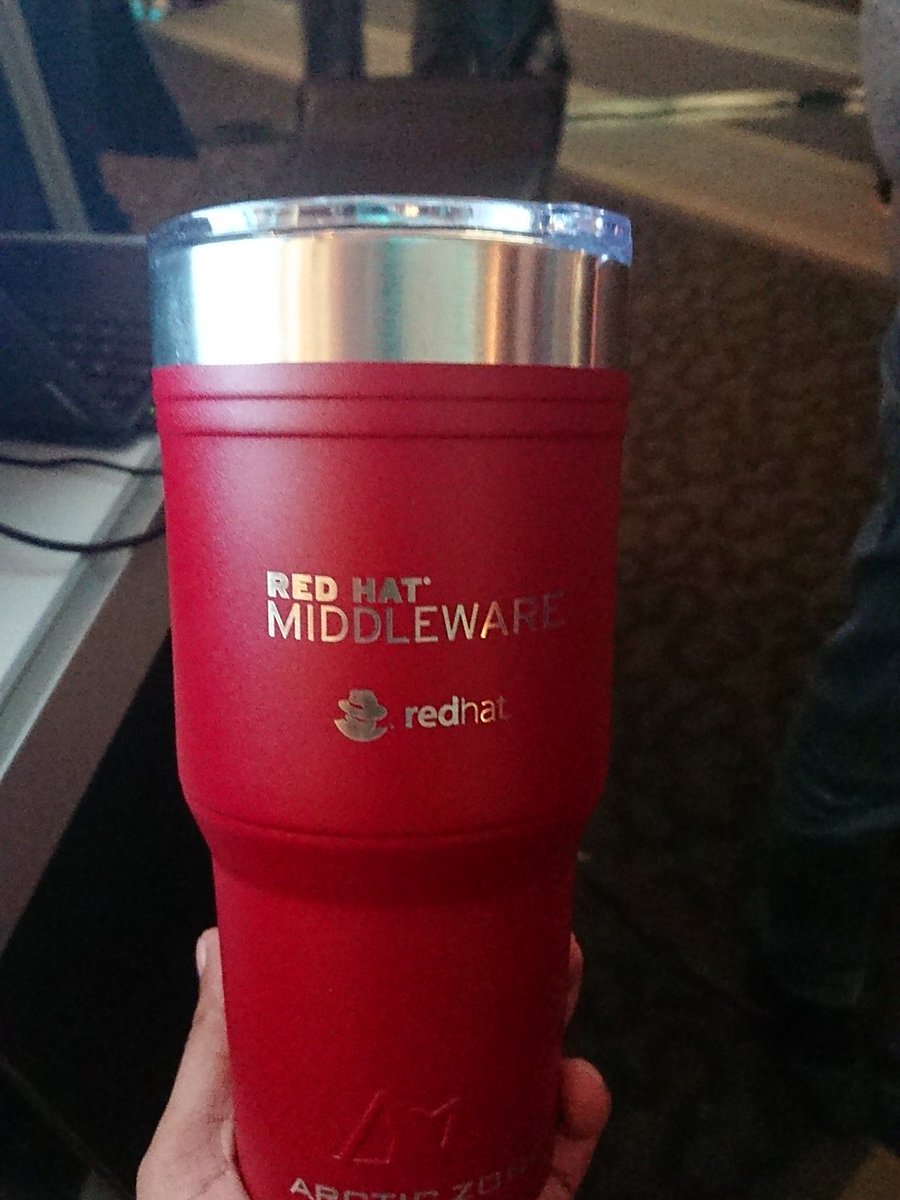 Ask @jponge @tsegismont a question at the #redhat booth and get a nice mug. #reactive @reactivesummit