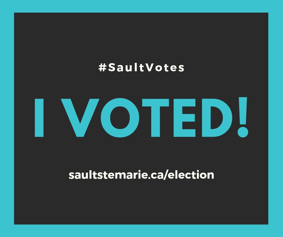 Make sure to get out and vote! Polls close at 8 p.m. #SaultVotes https://t.co/FeZ3NdtA0d