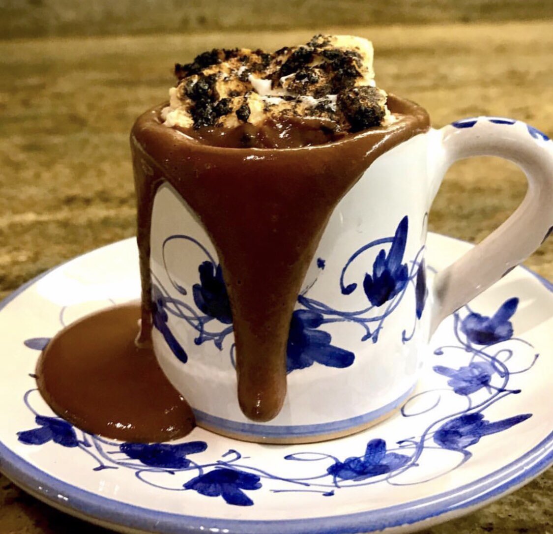 Entering the #drinkingchocolate @ChocolateSalon #cacao #darkchocolate #bellasophiachocolate burnt marshmallow Mmm