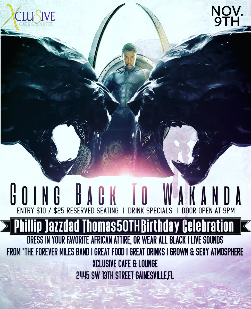PhilThomasJazz's tweet photo. Come celebrate with me as I enter my Golden years!! Phillip Jazzdad Thomas 50th birthday Celebration !! Wear your favorite African Attire or ALL black...... $10 cover charge https://t.co/gPxJKOxlLS