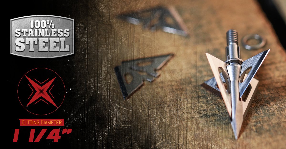 SlickTrickUSA's tweet image. Let's talk about the WickedTrick. 2 5/16" total stainless steel cutting surface, 1.25" cutting diameter. It slices big, massive holes into your target. Make sure this broadhead is in your quiver this season: hubs.ly/H0dW0mm0