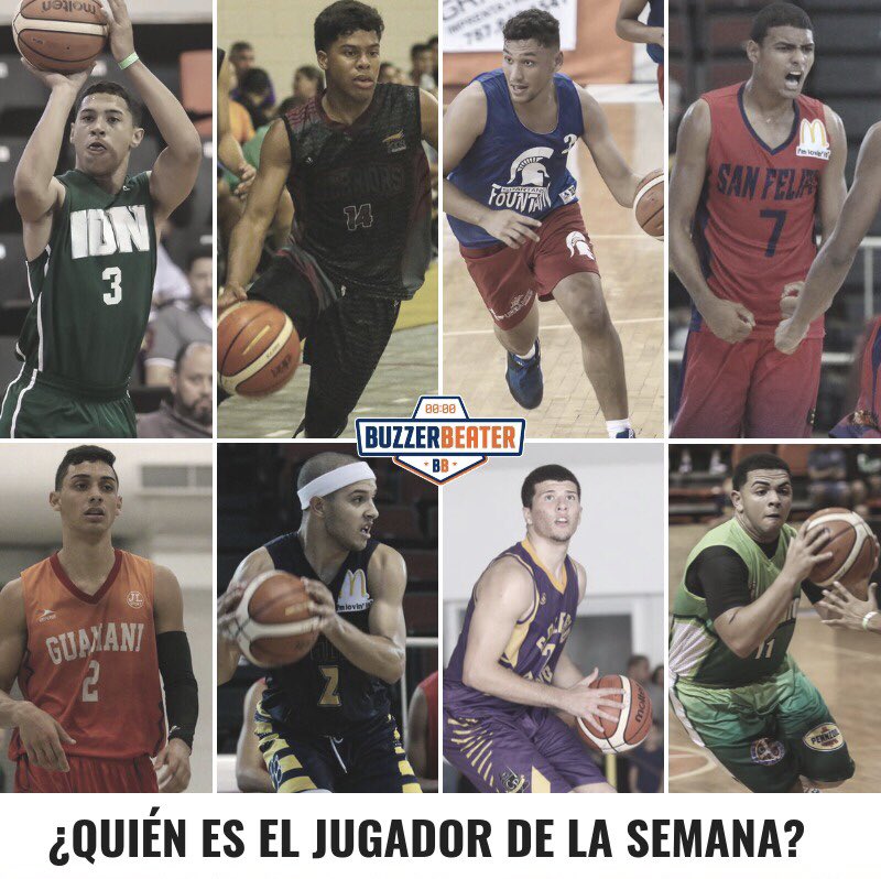 buzzerbeaterpr's tweet photo. #BasketEscolar ¿Quién es el merecedor del Jugador de la Semana? 
A- Carlos Morales- IDN
B- Alejandro Santiago- Carib
C- Roy Ortega- FCBS
D- Carlos Feliciano- San Felipe 
E- Kedwin Meléndez- Guamani
F- Joseph Del Valle- Cohelet
G- Elvin Santos- Ponceño
I- Xavi Plumey- San Benito https://t.co/J85JrI4KZ8