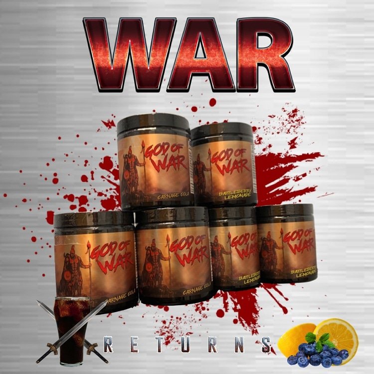 @CenturionLabz GOD OF WAR RETURNS! (EVEN BETTER!) Get your's now at CenturionLabz.com
Flavors: Carnage Cola & Battleberry Lemonade
💪💪💪
#prepare4war #jointhelegion