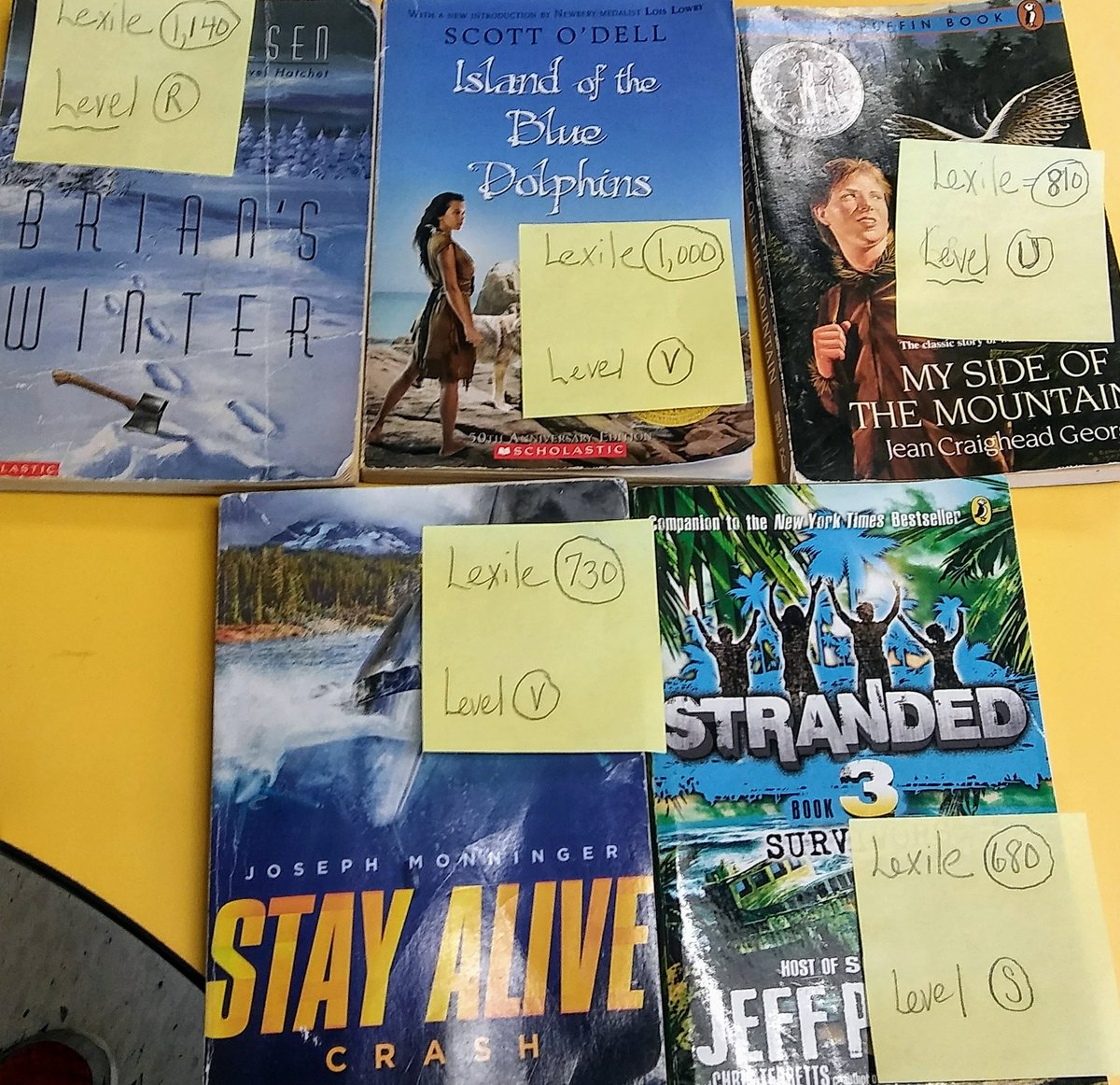MrsCorreiraHAY's tweet image. Book Talks on 5 survival stories! Along with matching the &apos;reading level&apos; of each book, it&apos;s also nice for teachers to get students&apos; input about their top &apos;choices&apos; to read for  Literature Circles! 📚 #readinglevel + #studentchoice = #balance! ☺ #HAYNation