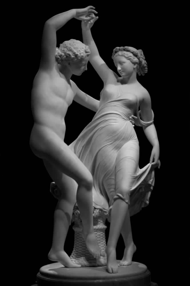 Zephyr Dancing with #Flora 1870 by Giovanni Maria #Benzoni