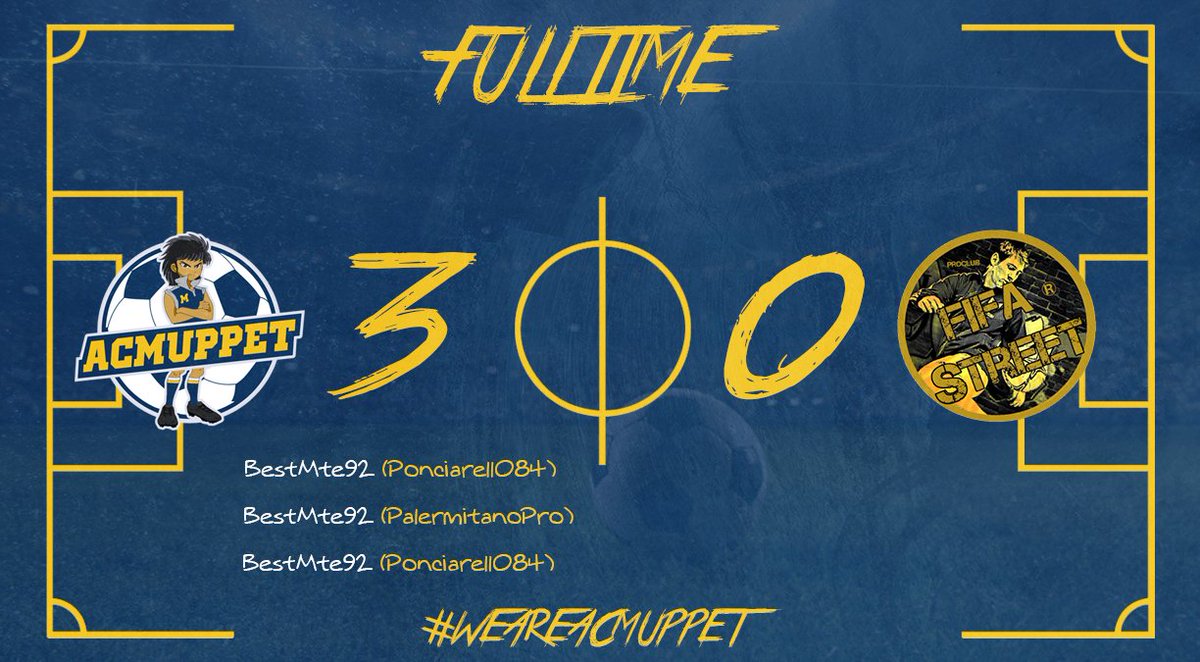 ACMuppet's tweet image. #FULLTIME
🏆 @FVPA_net Serie A  
📅 Giornata 1
🆚 @Fifa_Street_X  3⃣0⃣✅
⚽️⚽️⚽️ #BestMte92
👟👟 @Ponciarello 
👟@rmarchese79 
🏅#BestMte92
Buona la Prima!Contro una buonissima squadra
GG ai nostri avversari
Stasera testa ai raptors!
In giornata gli #highlights
💙💛 #GOACMUPPET