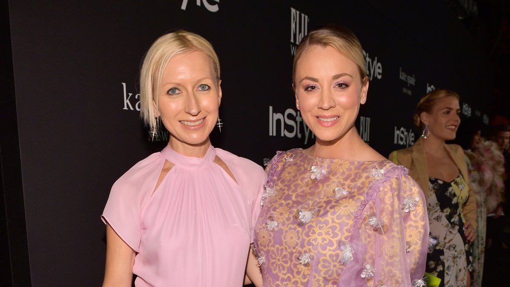 wow and wow. our creative director, nicola glass and #kaleycuoco at the #instyleawards