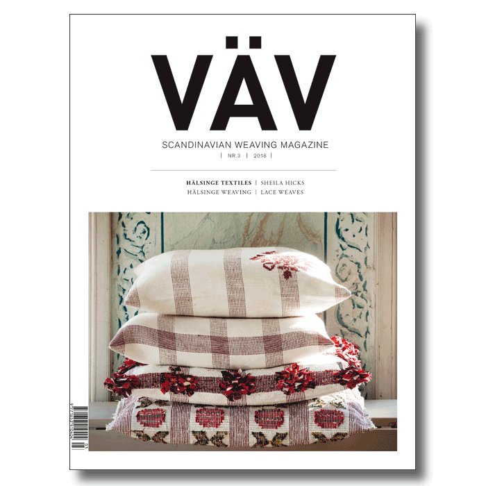 The latest edition of <a href="/vavmagazine/">VAV magazine</a> is out now:
en.vävmagasinet.se/issue/2018-3/
Feat. editorials, textile news, drafts &amp; projects...