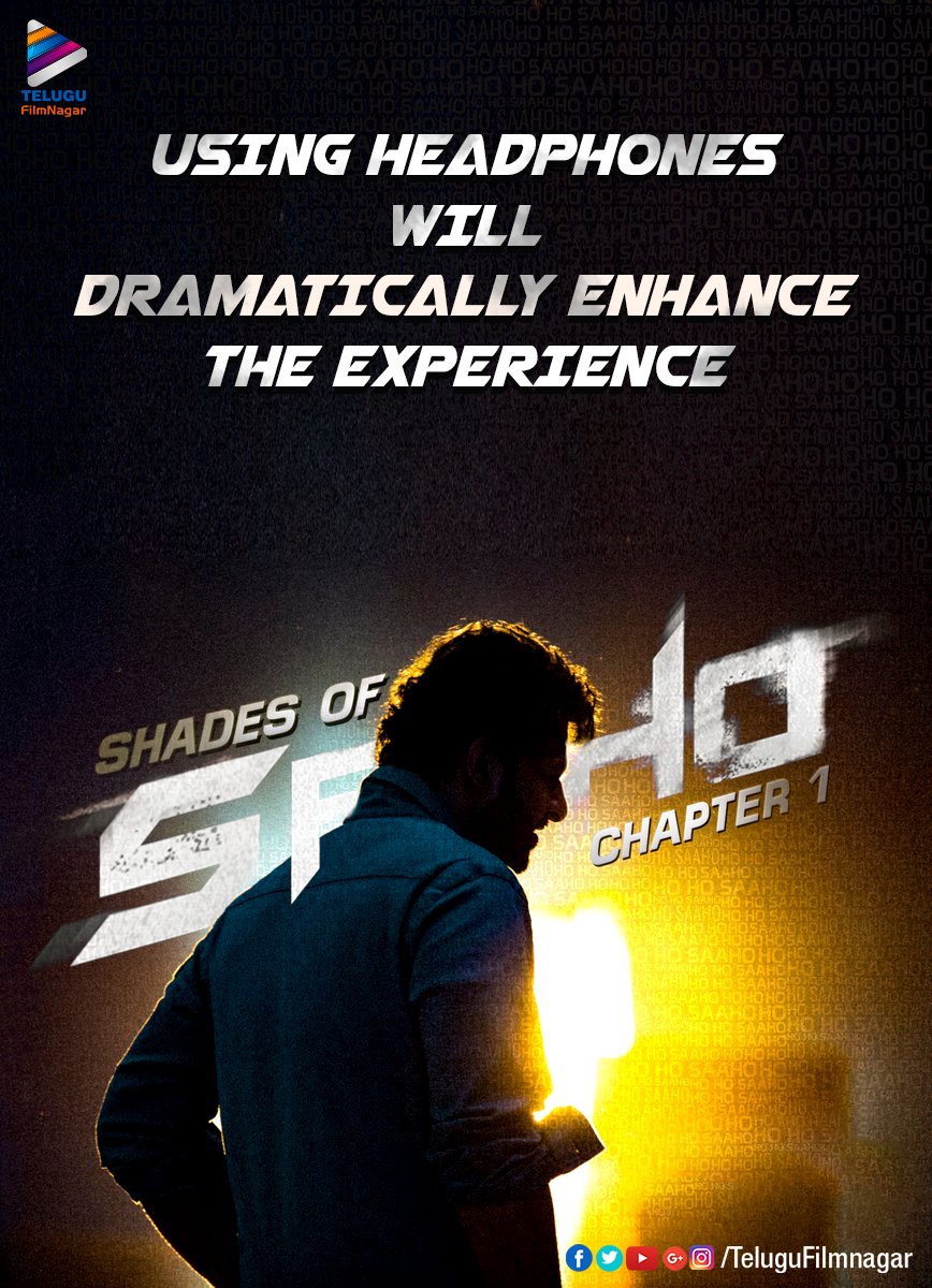 telugufilmnagar's tweet photo. Using headphones will dramatically enhance the experience💪
👉 https://t.co/1lIruPrO3N 
#Saaho #ShadesofSaaho #Prabhas
#Chapter1Saaho @UV_Creations @sujeethsign @ShraddhaKapoor @SaahoOfficial 
#HappyBirthdayPrabhas #HBDDarlingPrabhas https://t.co/s5V6pU7Cmn