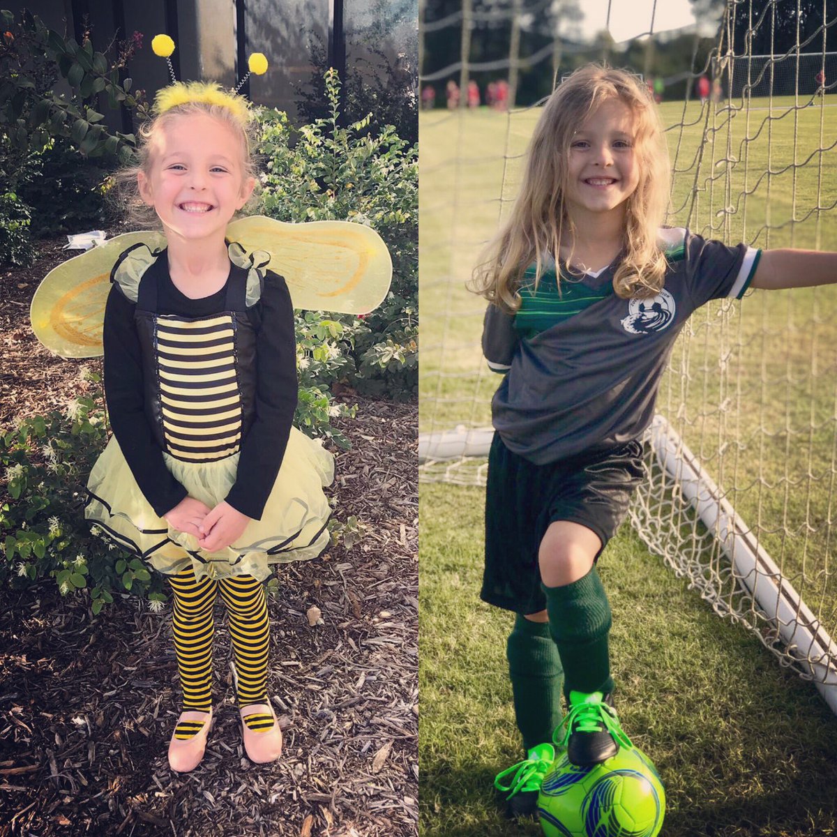 ScottAligo's tweet photo. Every girl has two sides!! 🎀⚽️💪🏼 Absolutely love my #BabyBull and thankful for @sarahaligo for ensuring she never misses a double header activity night!! #HowDoYouMonday https://t.co/l7ZuKQllAq