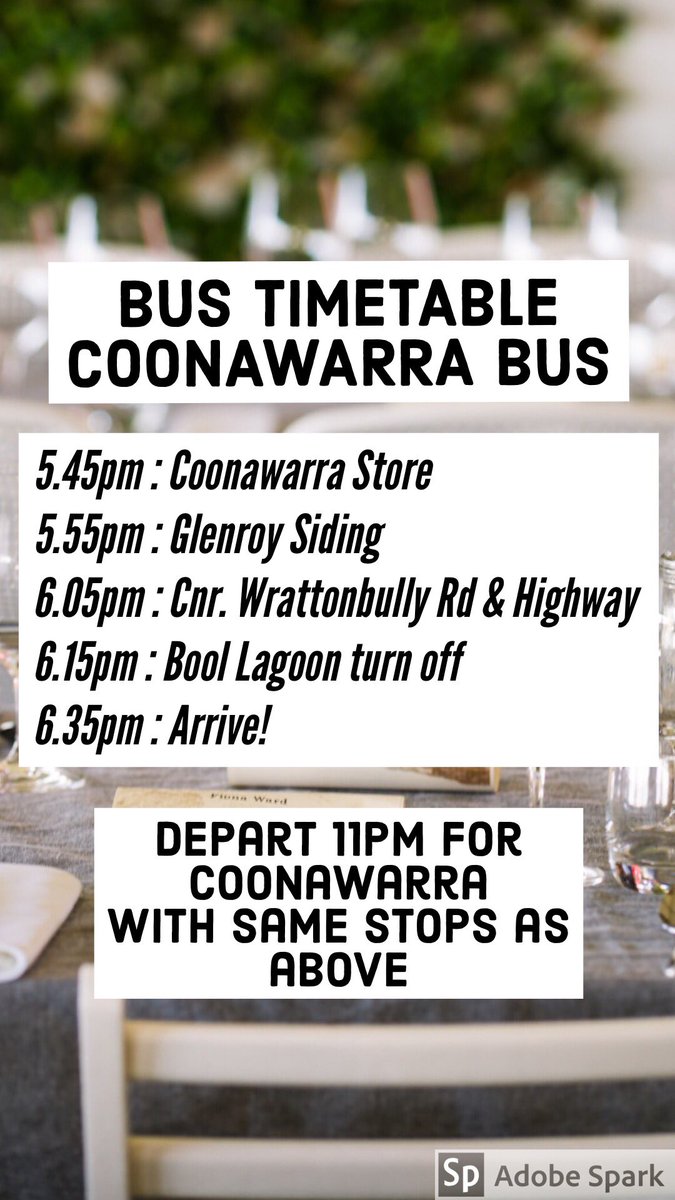 LCWineShow's tweet photo. Bus times for Thursday night awards dinner https://t.co/wT1KB4Nr2E