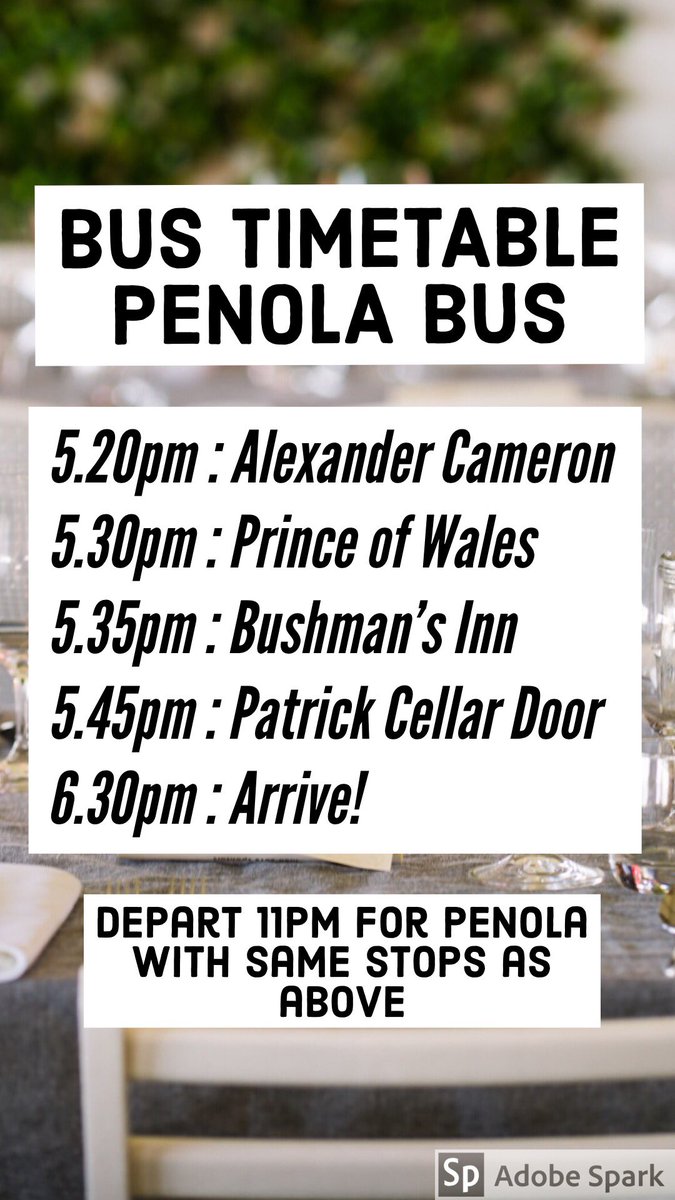 LCWineShow's tweet photo. Bus times for Thursday night awards dinner https://t.co/wT1KB4Nr2E