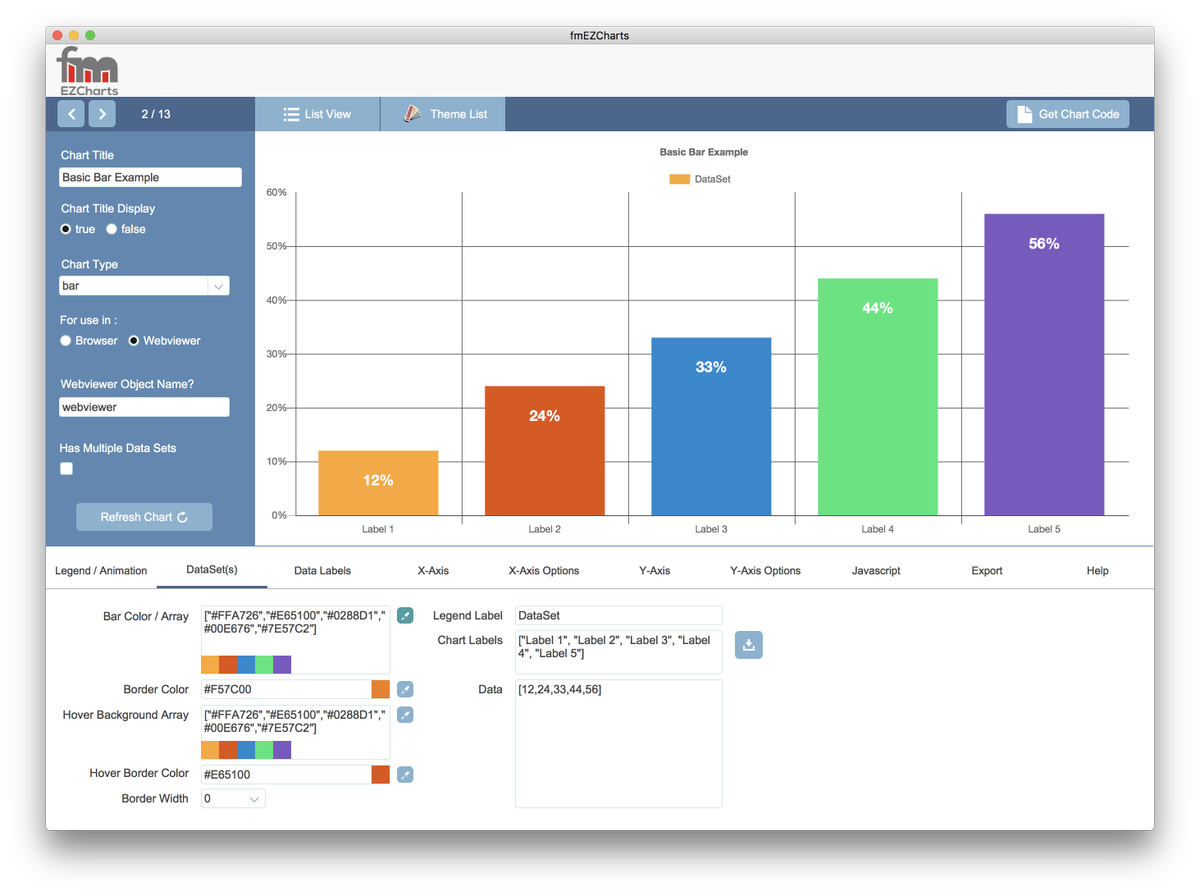 fmEZCharts's tweet photo. Heres what's new with #fmEZCharts. Themes! Quickly create themes and apply them within your charts. Apply to your charts with a couple clicks of your mouse. Available on use with most chart types for consistent looking charts. Create your own chart today - https://t.co/FJhRB4W1L6 https://t.co/B9q11zvkRc