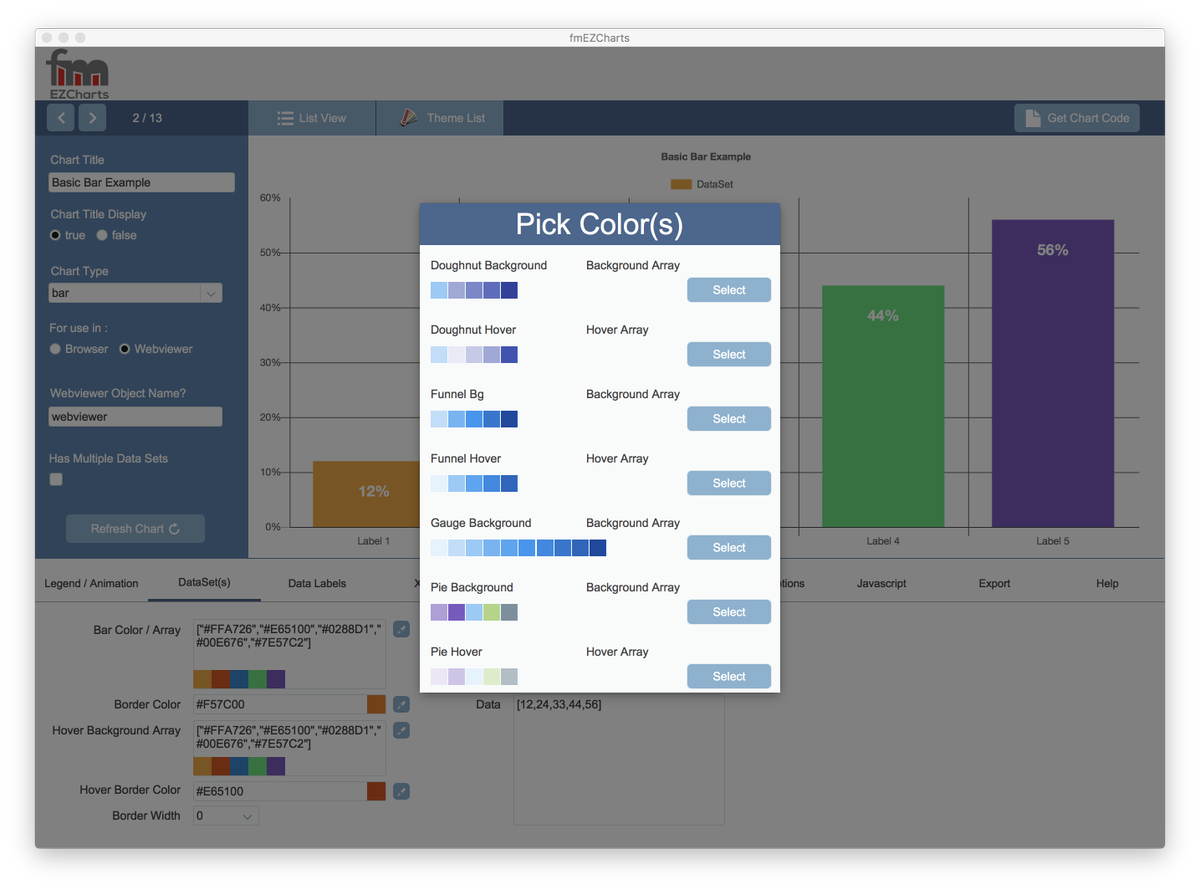 fmEZCharts's tweet photo. Heres what's new with #fmEZCharts. Themes! Quickly create themes and apply them within your charts. Apply to your charts with a couple clicks of your mouse. Available on use with most chart types for consistent looking charts. Create your own chart today - https://t.co/FJhRB4W1L6 https://t.co/B9q11zvkRc
