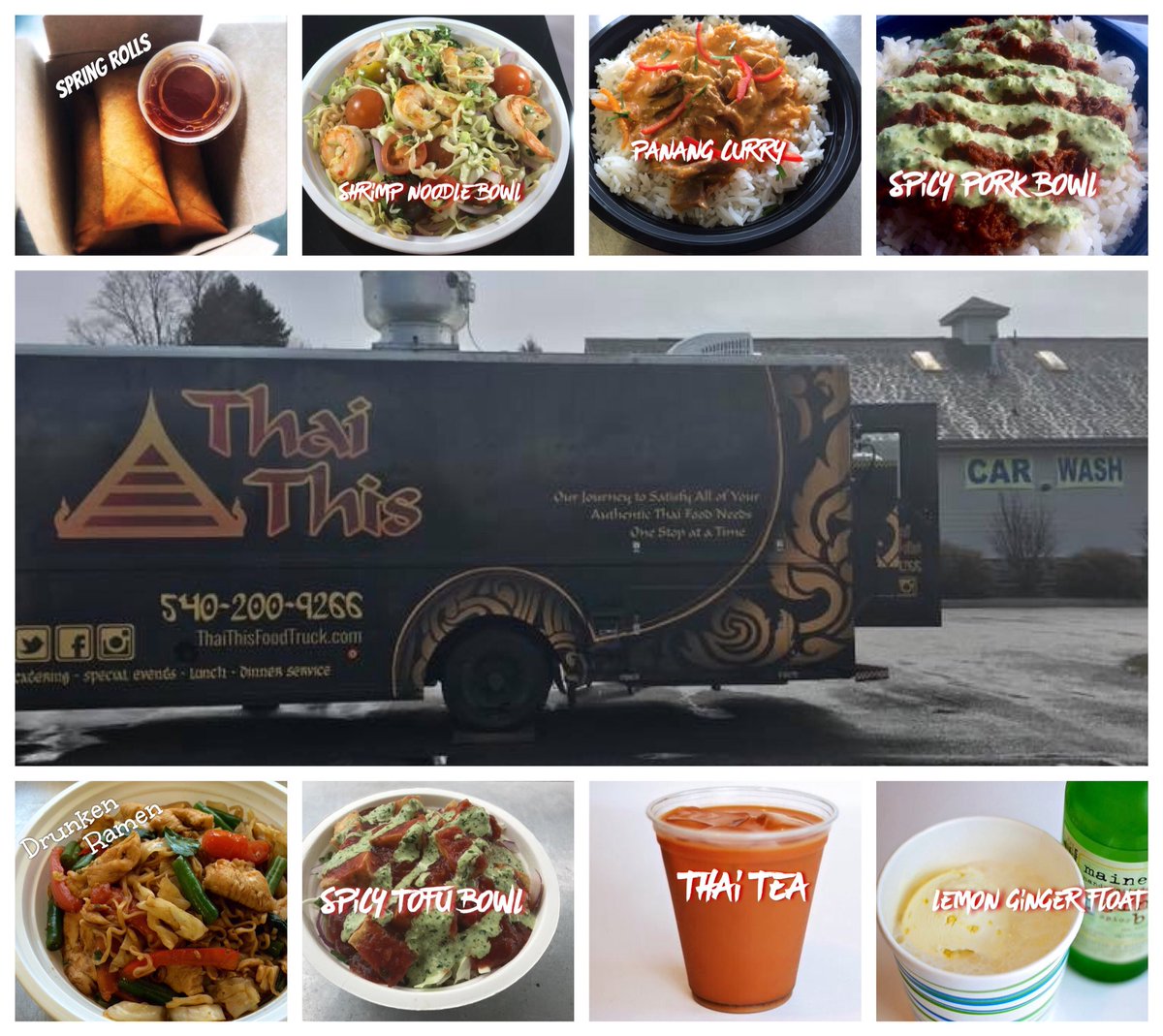 thai_this's tweet photo. Hey there Blacksburg.  We can’t wait to see everyone tomorrow at the Main Auto Spa as we bring you this delicious menu from 11:30-6:00 https://t.co/zr8oCK9iqD