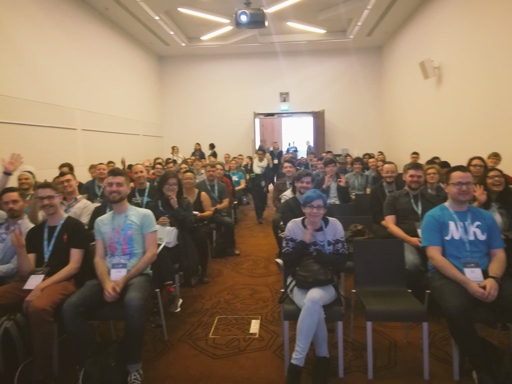 RealFakeEmily's tweet photo. Thanks to everyone who came to my talk on creating value!  What a great start to my #GCAP2018 ! Thanks for your support! https://t.co/D4LtKzrowD