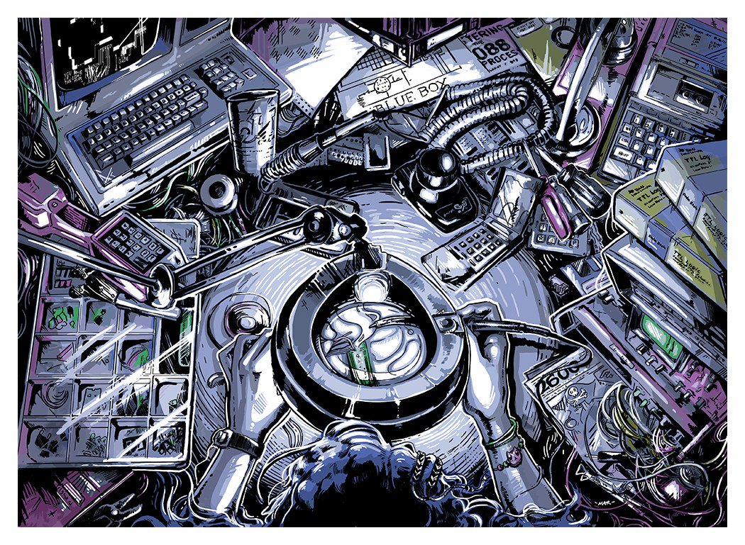 spux's tweet photo. I have about 25 Phreaker prints left of 100. If you want one, now is a good time! Giclee print on black matboard. https://t.co/AjFpU2xpi5 https://t.co/IZjdQXYR5J