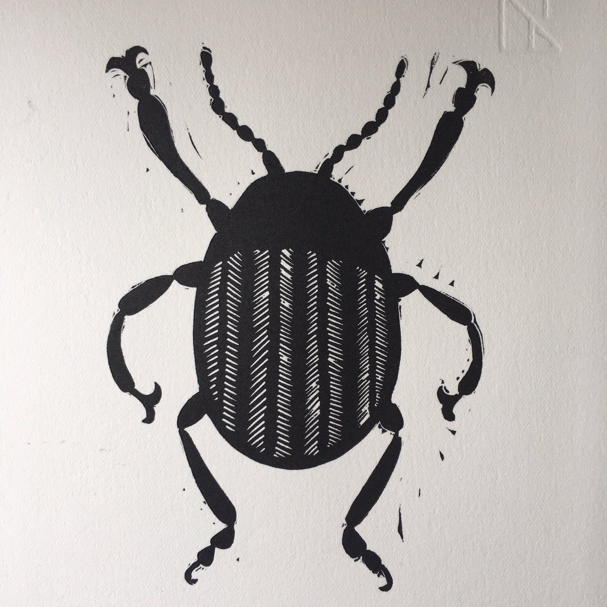 bug lino print