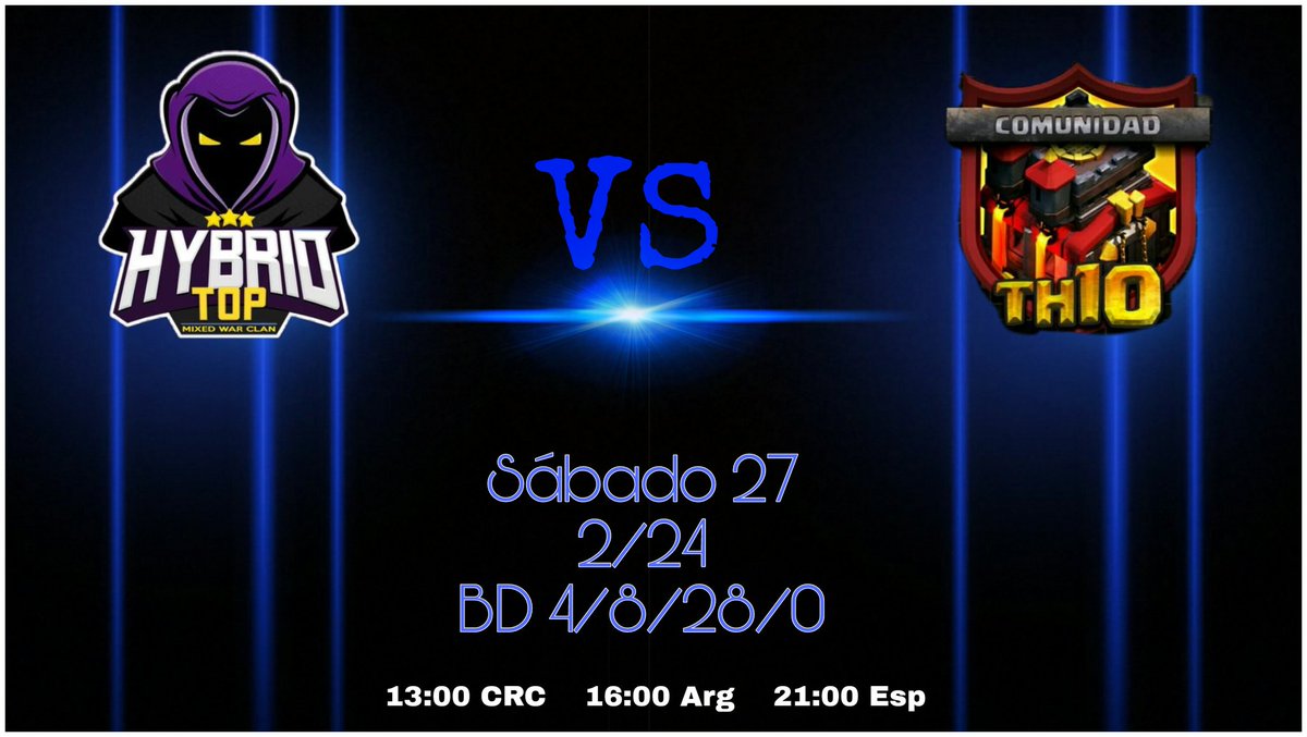 Siempre en búsqueda de brindarles los mejores eventos nos complace anunciarles nuestra siguiente fw.
Sera contra el gran clan <a href="/HYBRID__TOP/">HYBRID TOP</a> 

Si te gustan estos eventos y no estas en nuestro servidor no dudes en unirte!