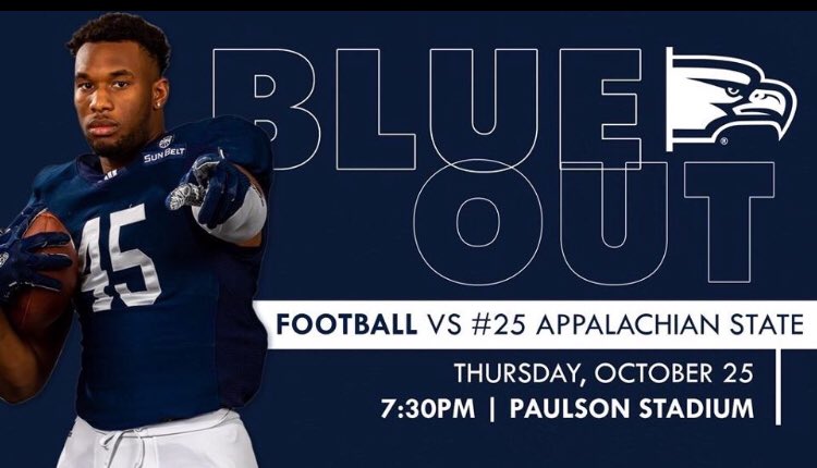 Brad_Reynolds95's tweet photo. Come out Thursday Night and watch as Georgia Southern puts App. State on UPSET ALERT π¨!! Get out to Paulson Stadium! #MoBambaOnRepeat @sheckwes https://t.co/dlbRWokrrM