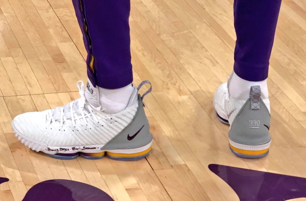 lebron 16 lakers colorway