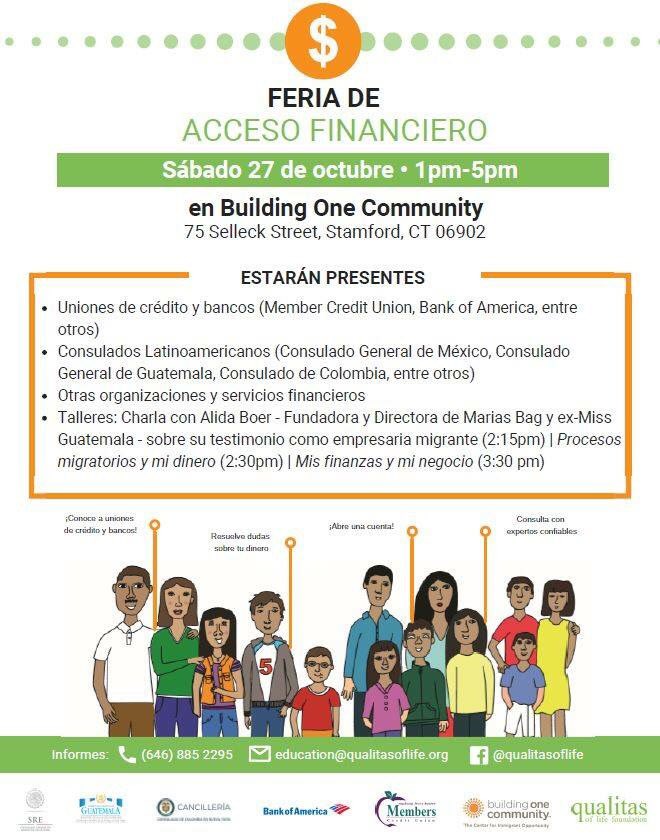 B1CommunityCT's tweet image. Exciting opportunity for all our Spanish Speaking friends in the Stamford area #FinancialFair w/@QualitasofLife