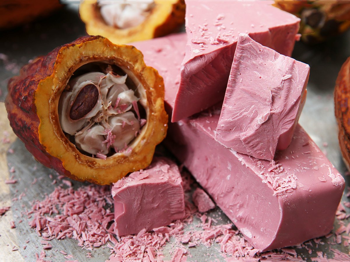 Pink "ruby chocolate" is a bright alternative to milk, dark, and white—and there's no artificial color involved: trib.al/jFGVI0r