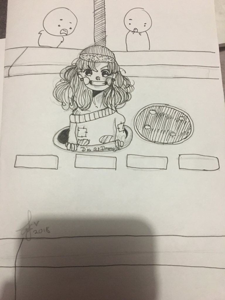 elgrangus09's tweet image. #Inktober2018 Día 21: Drenaje