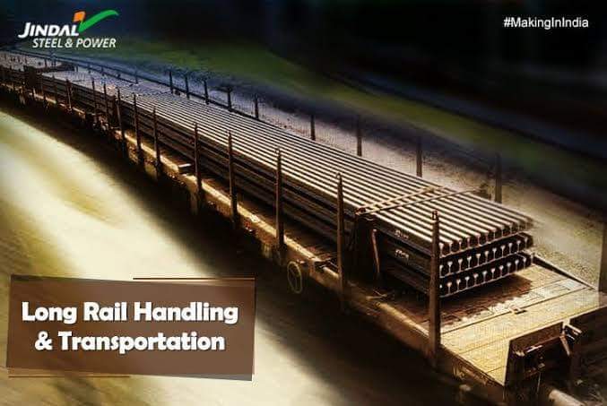 JindalSteel_In's tweet photo. #JSPL is India’s first &amp; only private sector #steelmaker manufacturing #Rails. It has invested in Synchronized #CraneHoist system &amp; designed rakes for transportation of #longrail up to 484m. #BuildingIndia #MakingADifference https://t.co/PelGIccvj6