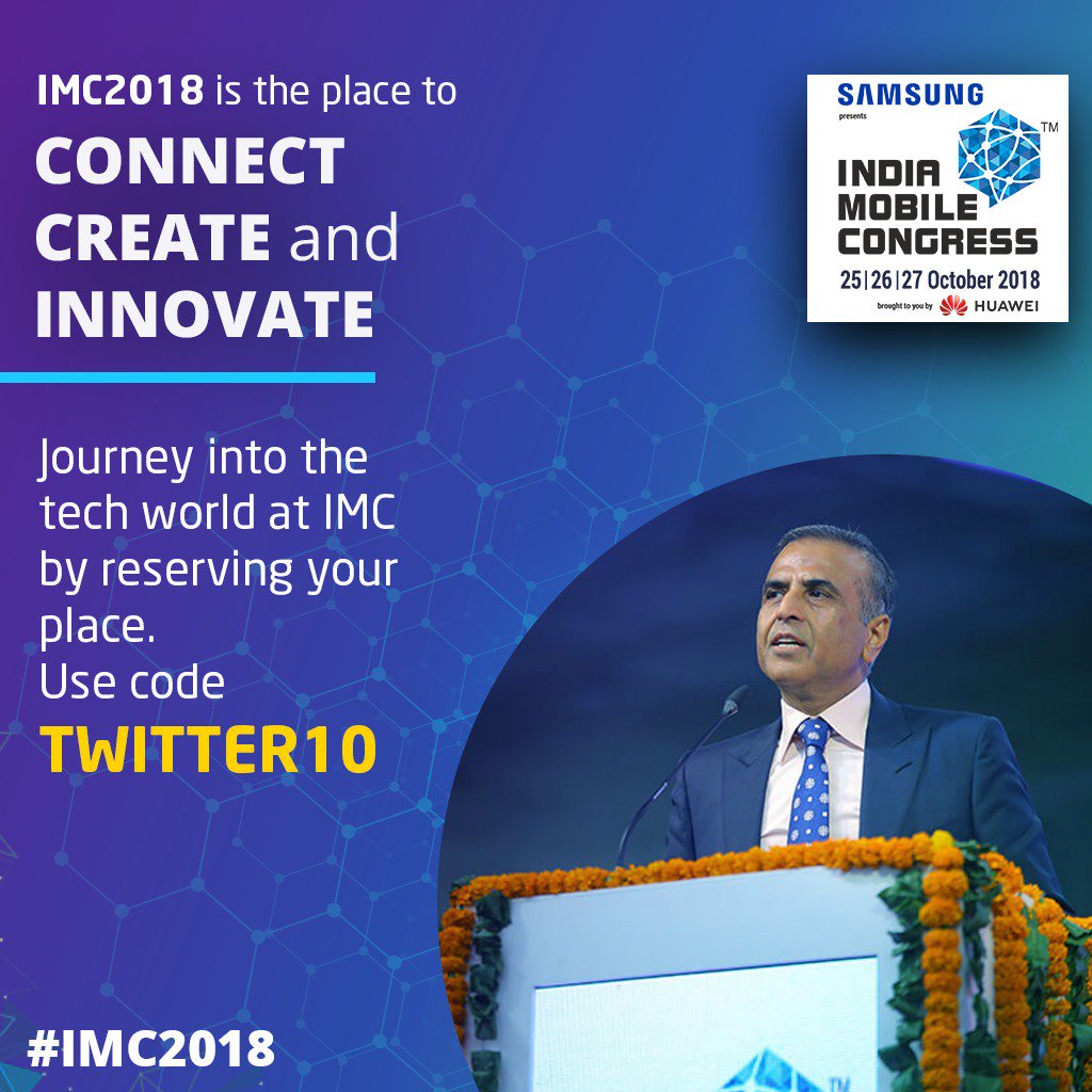 exploreIMC's tweet photo. #IMC2018 - If you haven't registered yet, you risk losing out on the biggest #mobile &amp; #technology #event in South Asia. IMC is the #digital destination of #India 
#MustVisit for tech savvy, young professionals, CXOs of a #telecom &amp; #tech companies &amp; #marketing professionals. https://t.co/7Ii9WnUTcS