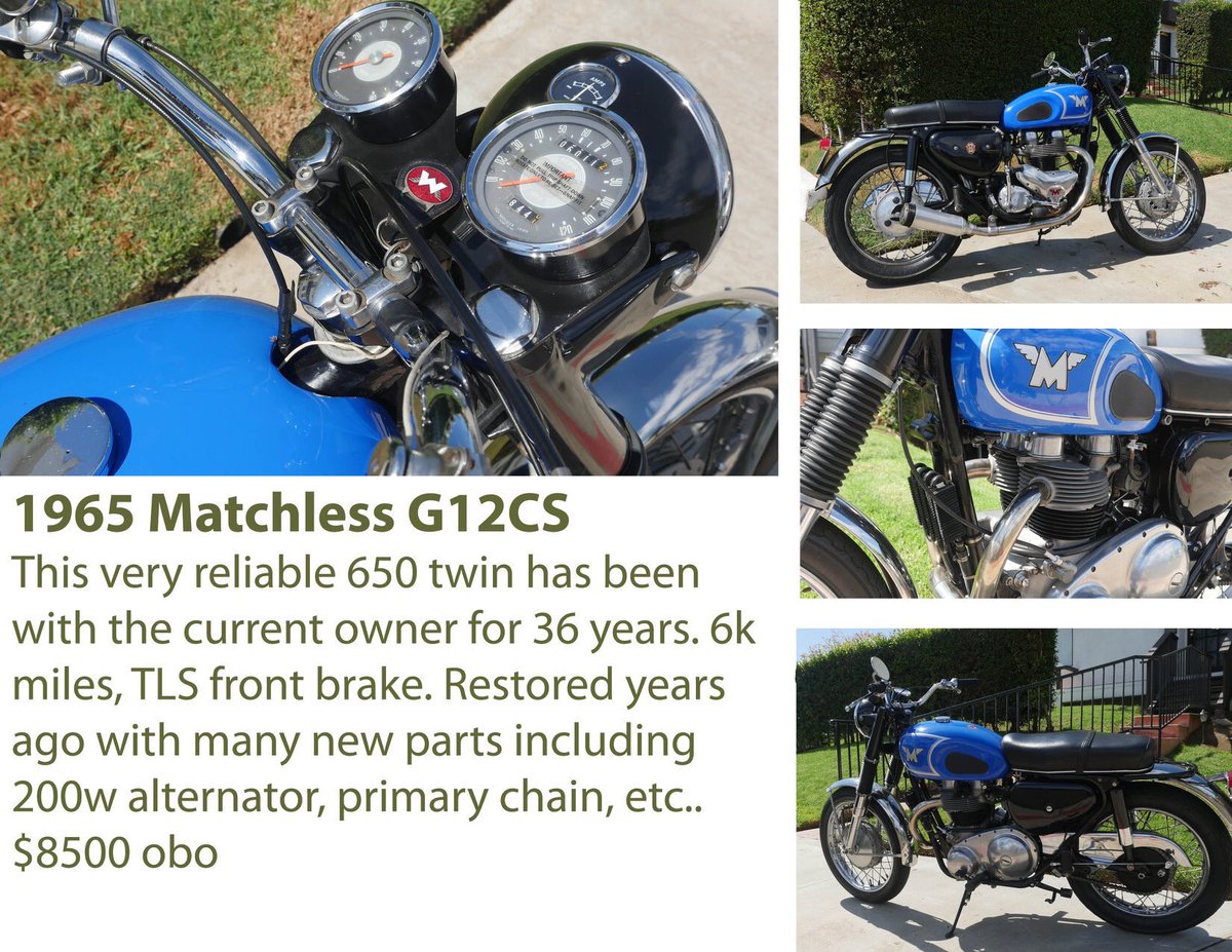 americantriumph's tweet photo. One of our good friends is selling his collection of fine #Britishmotorcycles.  Feel free to contact us directly should you or someone you know be interested...Cheers! #vintagemotorcycles #matchless #bsa #ajs #forsale https://t.co/qQClZ6zE6x