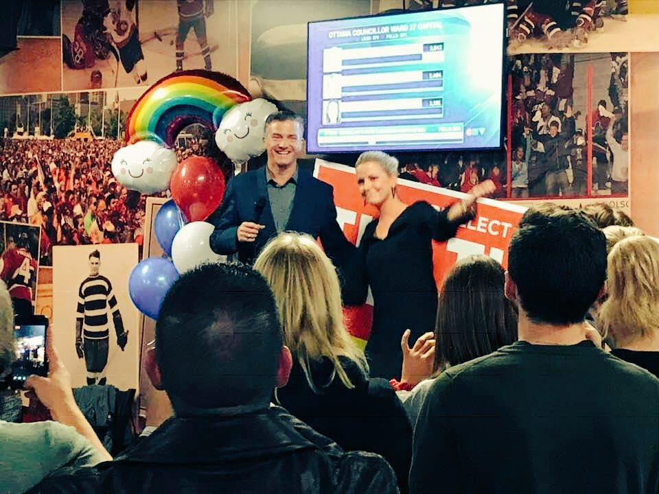 TimTierney's tweet photo. I am floored by the 81% landslide support in Beacon Hill-Cyrville tonight. Family, friends, campaign colleagues celebrated the tremendous work we do as a community together... but for tonight THANK YOU Beacon Hill-Cyrville!!!! Merci! 🔥🔥🔥🔥 https://t.co/WGxELxGpFk