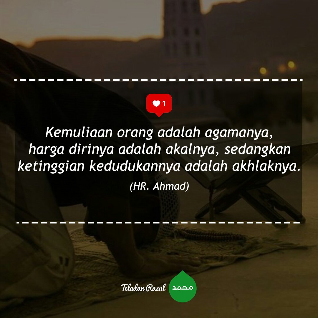 TeladanRasul's tweet photo. Mari menjadi pribadi yang lebih baik lagi :) . . #TeladanRasul https://t.co/S7U4lmvhdz