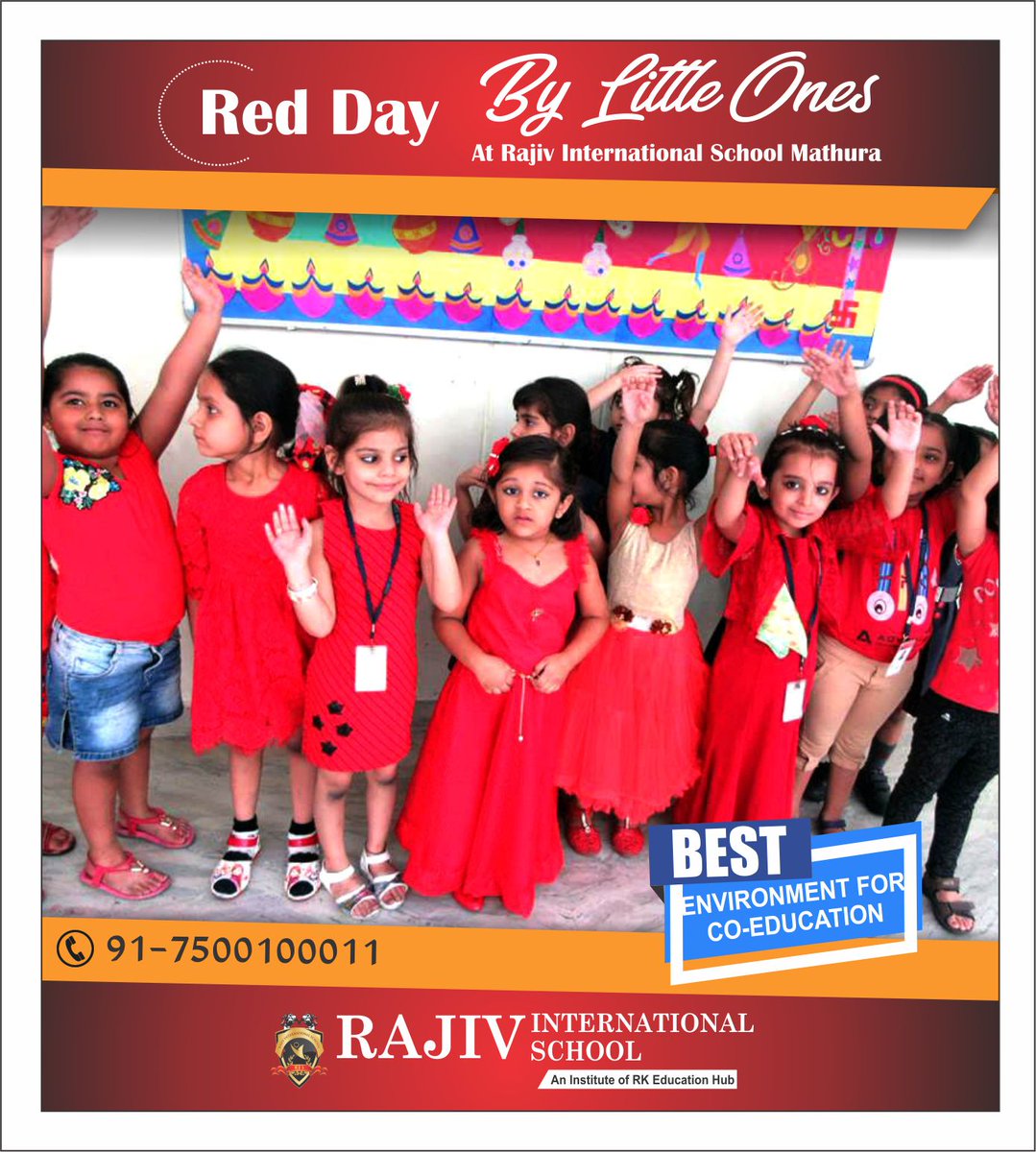 RisMathura's tweet photo. A #glimpse of Red colour day #celebration at @RisMathura
Call us: +91-7500100011 | https://t.co/oBSon6UgsM
#cbse #kids #school #bestschool #learning #RedColourDay #nursery #playschool #knowledge #internationalschool #mathura #study https://t.co/9ak9alWSXc