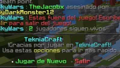 Muy Buenas noches teknianos una de las pequeñas cosas que se an agreado a Skywars.

RT ♻️  MG 💙

IP: mc.tekniacraft.xyz