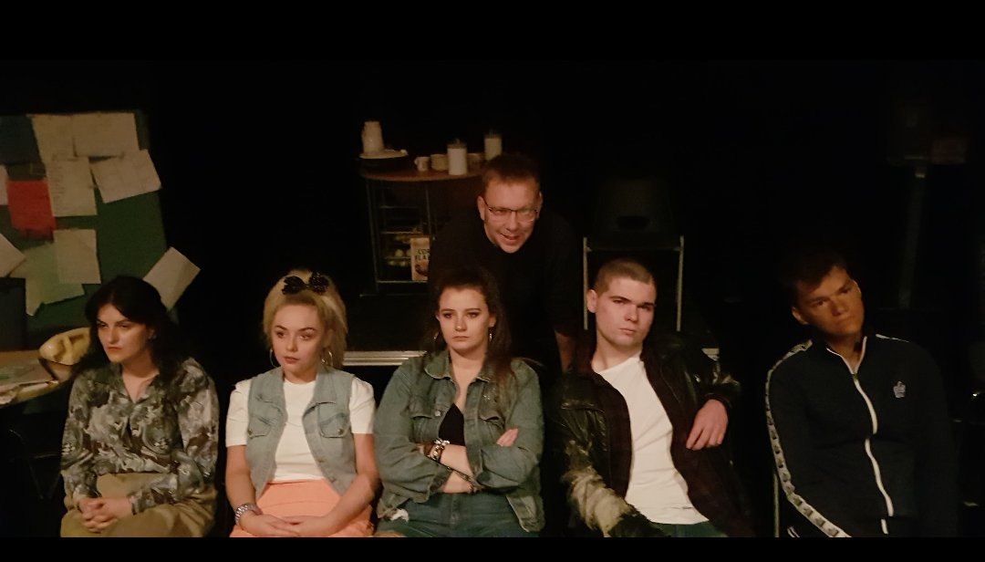 radioneal's tweet image. Young actors and actresses from #ApolloArts on stage at @gohbelfast #BabyGrand ready for their performance of Christina Reid&apos;s #Joyriders playing his week in #Belfast #Theatre #Stage