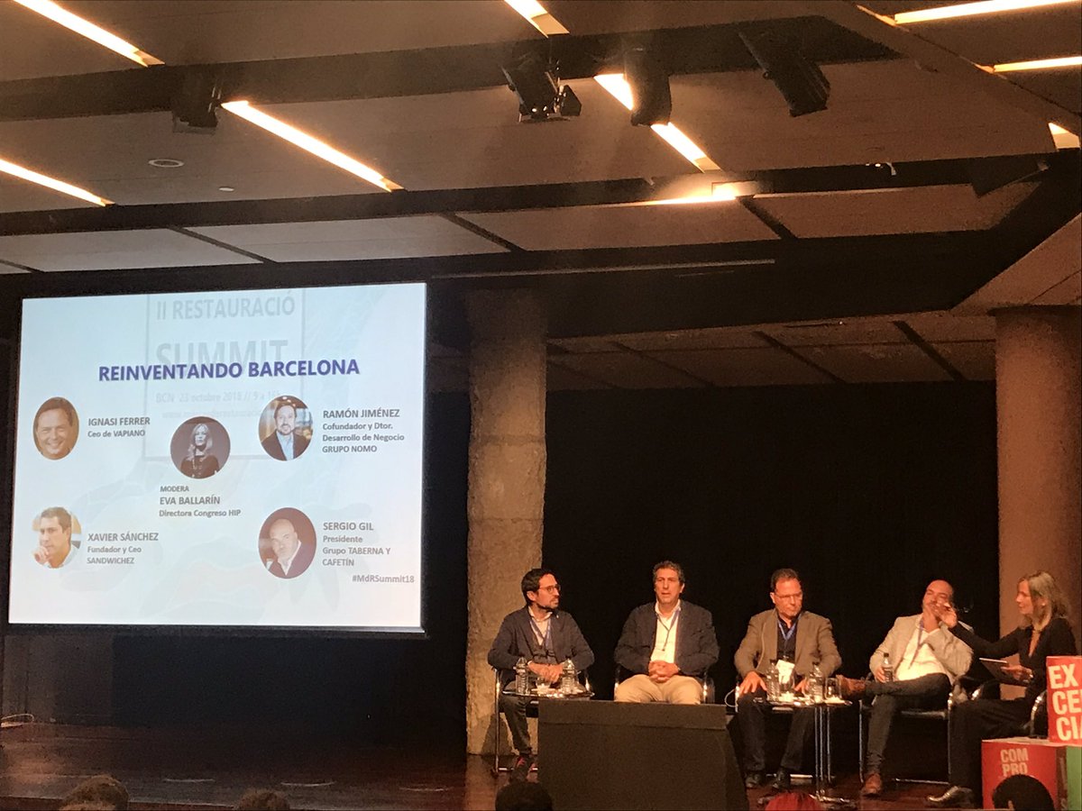 expohip's tweet photo. El concepto y la gestión son los dos pilares de un negocio de restauración, según Ramón Jiménez, CEO de @GrupoNomo #MdRSummit18 #RestauracioSummit @evaballarin @MdRestauracion https://t.co/0jbiWw5Iqs