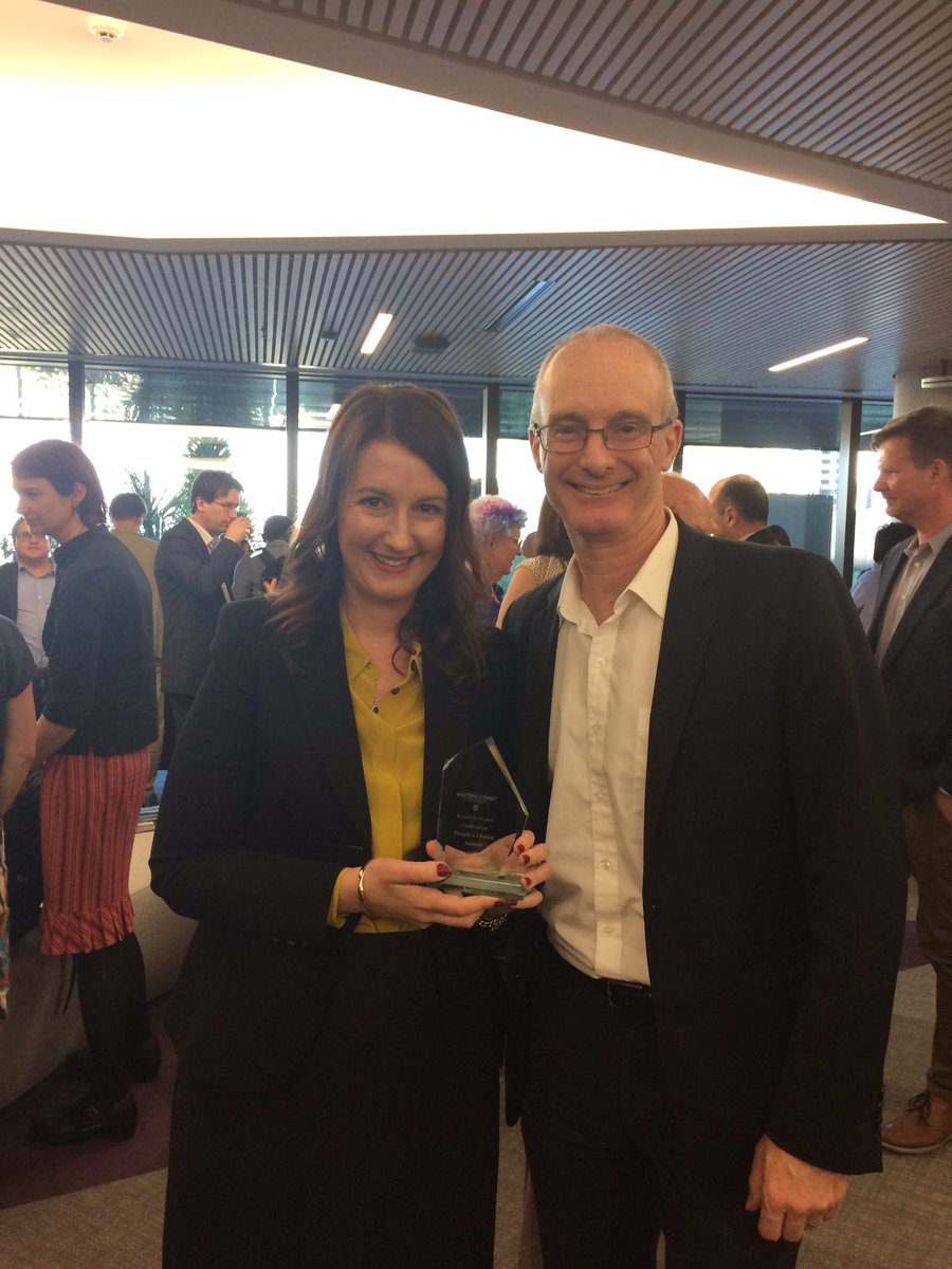 ProfKMDunn's tweet photo. Breaking NEWS!!! @BelindaRatcliff wins the People’s Choice award at the Research Impact competition #researchweek2018. Won by @SSAPChat 2 years in a row @mike_salter . Thanks to @PhillipONeill for excellent MCing. https://t.co/C2dXuhg8Ts