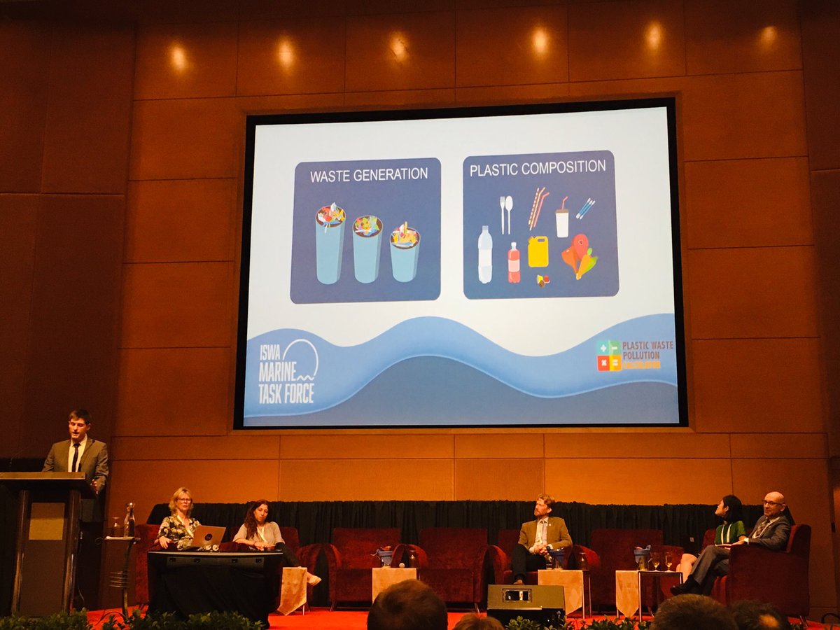 <a href="/CostasVelis/">Costas Velis</a> and his team unveiling the #PlasticPollutionCalculator, a step forward to understand how much plastic waste is mismanaged in an area. A new tool to combat #plasticpolution #ISWA2018