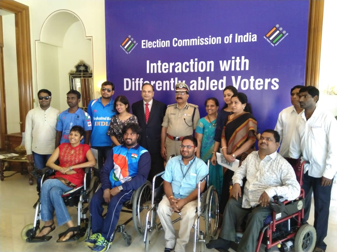 pandiribhargavi's tweet photo. No #voter to be left behind -theme of #Election2018  as #accessibleelections . To encourage full participation of persons with #disabilities in election process @TelanganaDGP @CPRODGPTS @TelanganaCMO @ElectionComm https://t.co/dpcI1Fqmza