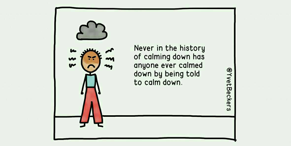 Hoe reageer jij op iemand bij wie de emoties hoog oplopen? En hoe zou je willen dan men op jou reageert als je zelf op ontploffen staat?