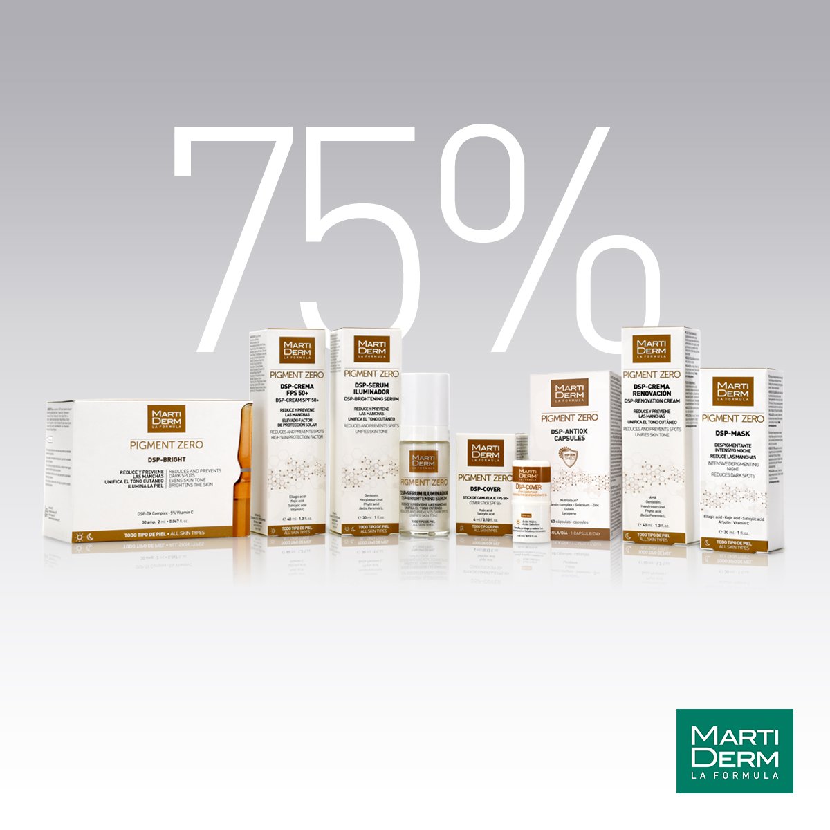 MartiDerm's tweet photo. Después del verano pueden aparecer nuevas #manchas en el rostro debido a un exceso de sol. Con nuestra gama #PigmentZero reducirás hasta un 75% la intensidad y el tamaño de las manchas. Máxima eficacia, resultados visibles. #TuPielTieneMemoria https://t.co/x3FJd4iTUh