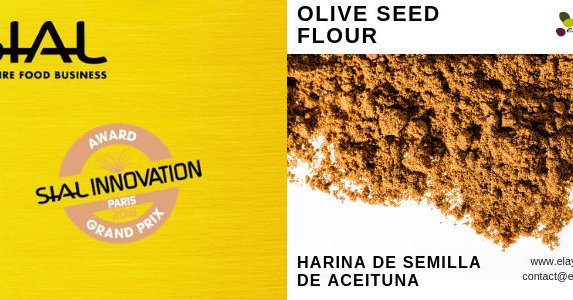 Siguen las felicitaciones  a nuestros clientes de <a href="/elayo_/">Elayo</a>  por su #Premio a la innovación de la harina de semilla de olivo en <a href="/sial_paris/">SIAL Paris</a> y sus 5 productos más innovadores: semillas de aceitunas, espaguetis de aceituna y perlas de aceite, sal de olivo, miniolivas y sal en escamas