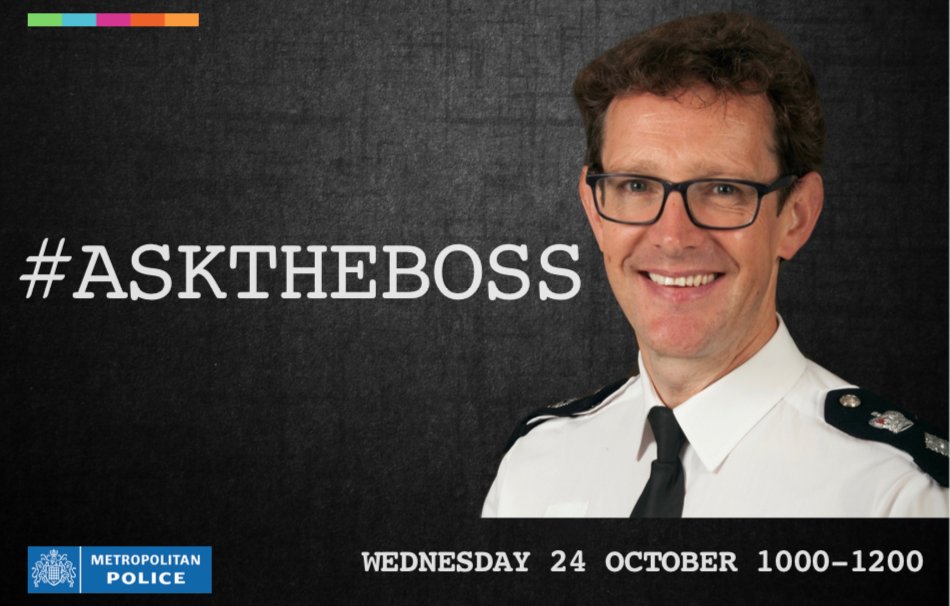MPSKenChel's tweet photo. Good Morning,
This coming Wednesday between 10-12 your borough commander Chief Supt Rob Jones will be answering your questions on all things policing in your area.
To get your questions put to him send us a DM with the quote #ATBBS
#policinglondon #awbcu #asktheboss https://t.co/JpwfVetUxd